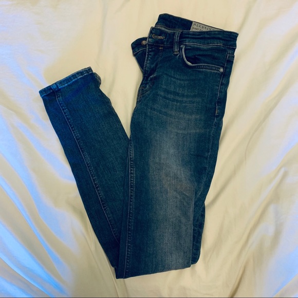 All Saints Mast Fit Blue Jeans - Picture 3 of 7